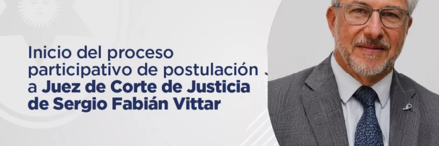 Inició el proceso participativo para la postulación de Sergio Fabián Vittar como juez de la Corte de Justicia de Salta